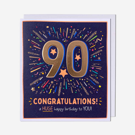 90 Huge Happy Birthday To You 90Th Birthday Card