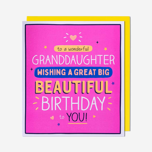 Great Big Beautiful Birthday Granddaughter Birthday Card