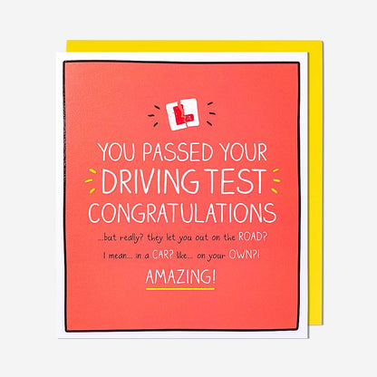 Let You On The Road Driving Test  Congratulations Card