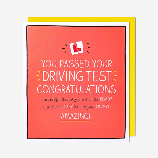 Let You On The Road Driving Test  Congratulations Card