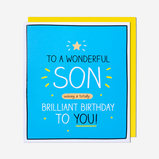 Totally Brilliant Birthday Son Birthday Card