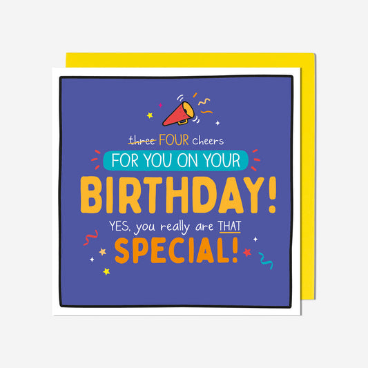 Four Cheers For You Birthday Card