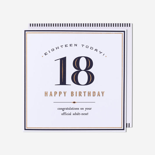 Eighteen Today! Official Adult-Ness! 18th Birthday Card