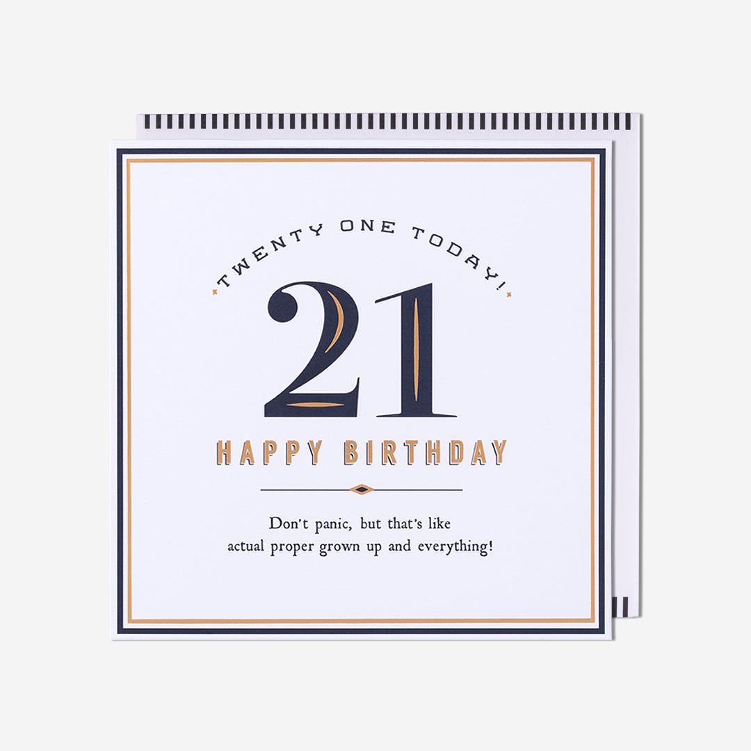 Twenty One Today! Proper Grown Up 21St Birthday Card
