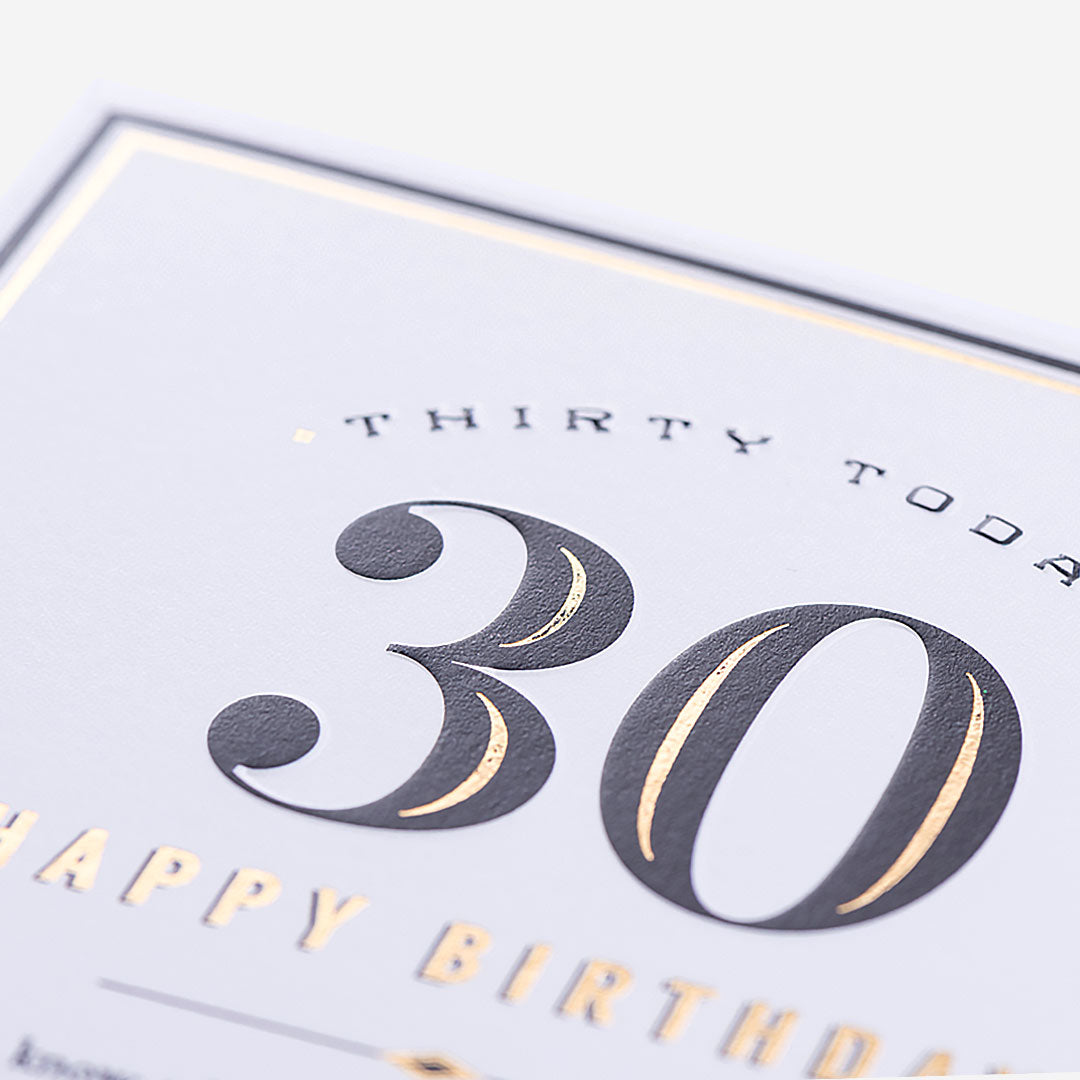 Thirty Today! What Goes Well With 30? Vodka 30th Birthday Card