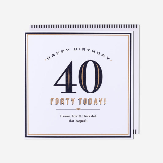Forty Today! How the Heck 40th Birthday Card