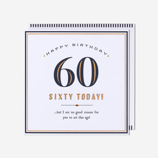 Sixty Today! Act this Age! 60th Birthday Card