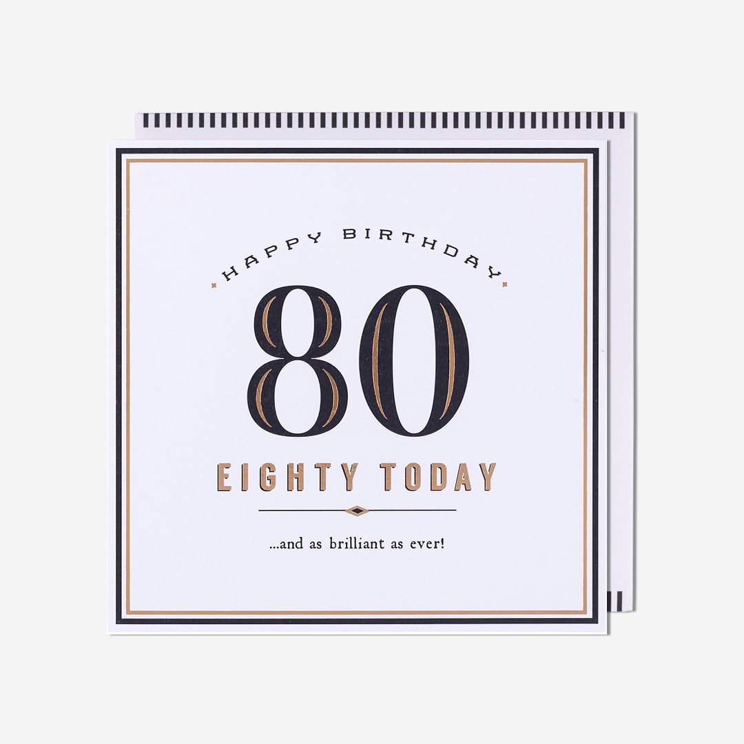 80 Brilliant As Ever! 80th Birthday Card