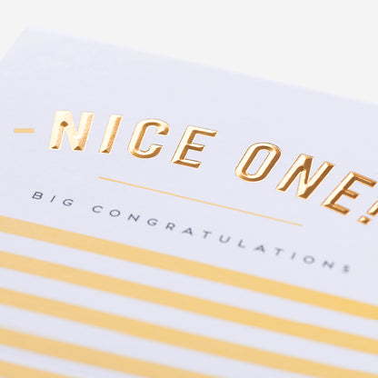 Nice One! Congratulations Card