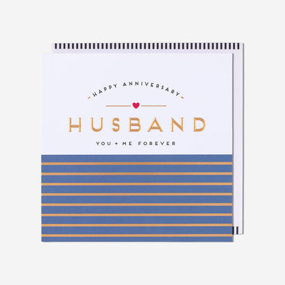 Husband - You + Me Forever Anniversary Card