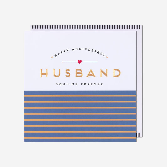 Husband - You + Me Forever Anniversary Card