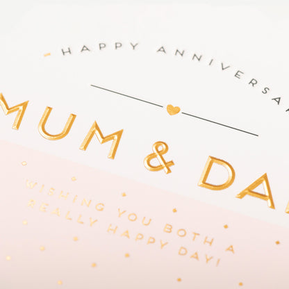 Mum & Dad Happy Anniversary Card