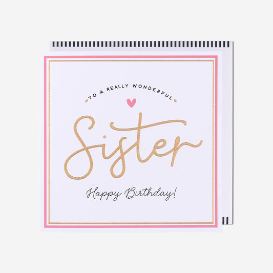 Really Wonderful Sister Birthday Card