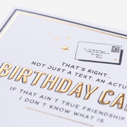 Actual Birthday Card