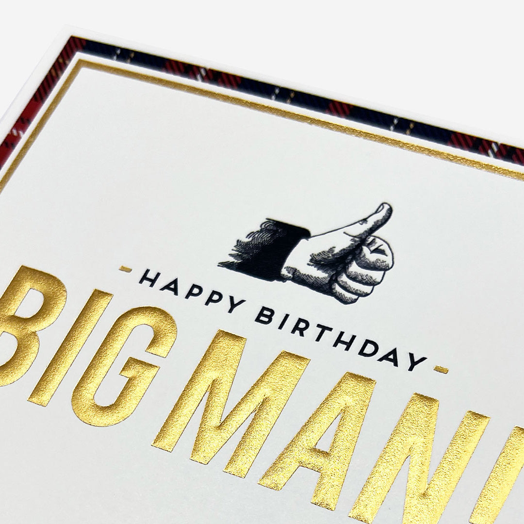 Thumbs Up Big Man! Birthday Card