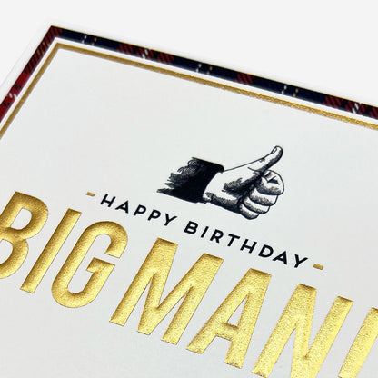 Thumbs Up Big Man! Birthday Card