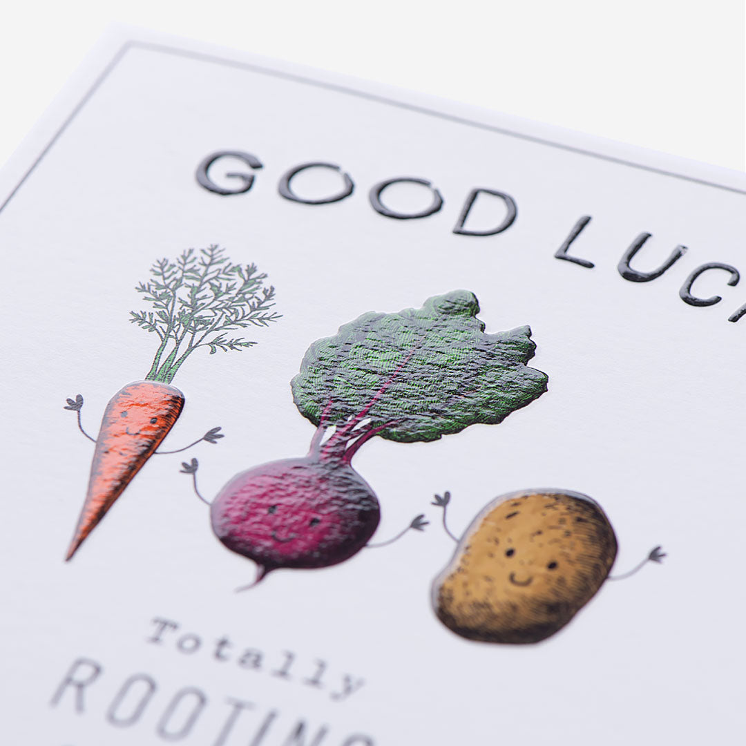 Totally Rooting For You Good Luck Card