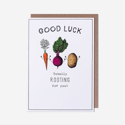 Totally Rooting For You Good Luck Card