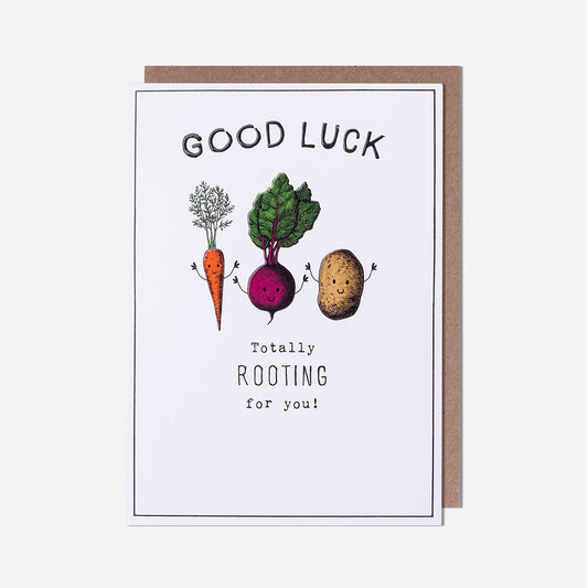 Totally Rooting For You Good Luck Card
