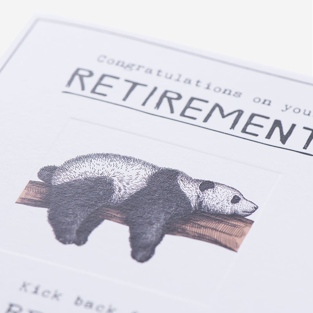 Panda You'Re Retiring Card