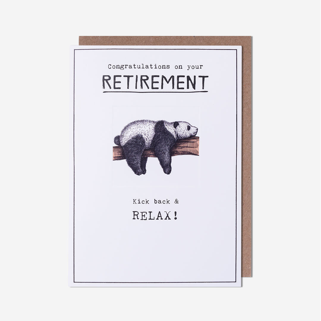 Panda You'Re Retiring Card