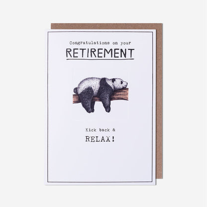 Panda You'Re Retiring Card