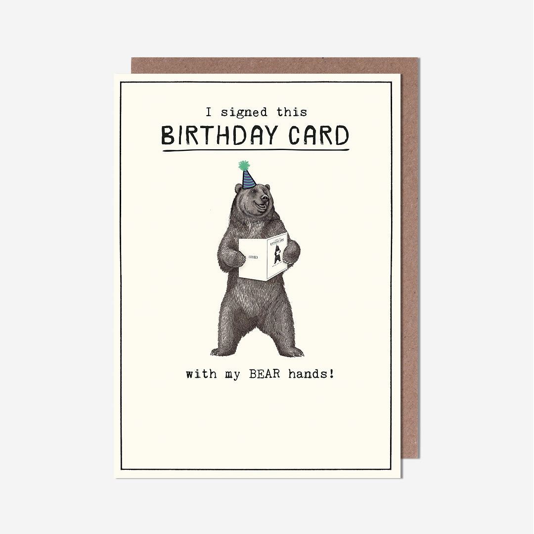 Bear Hands Birthday Card