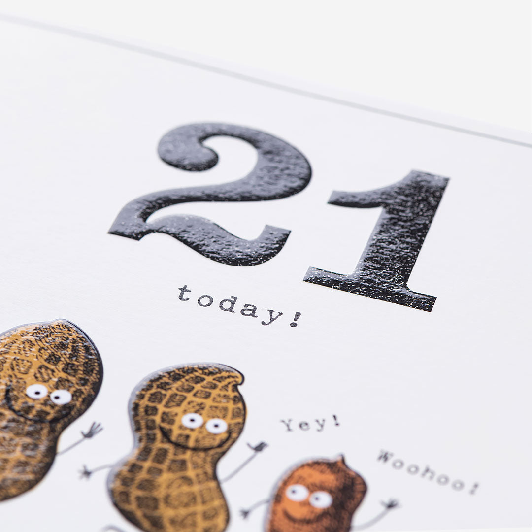 21 Go Nuts! 21st Birthday Card