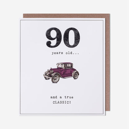 90 A True Classic 90th Birthday Card