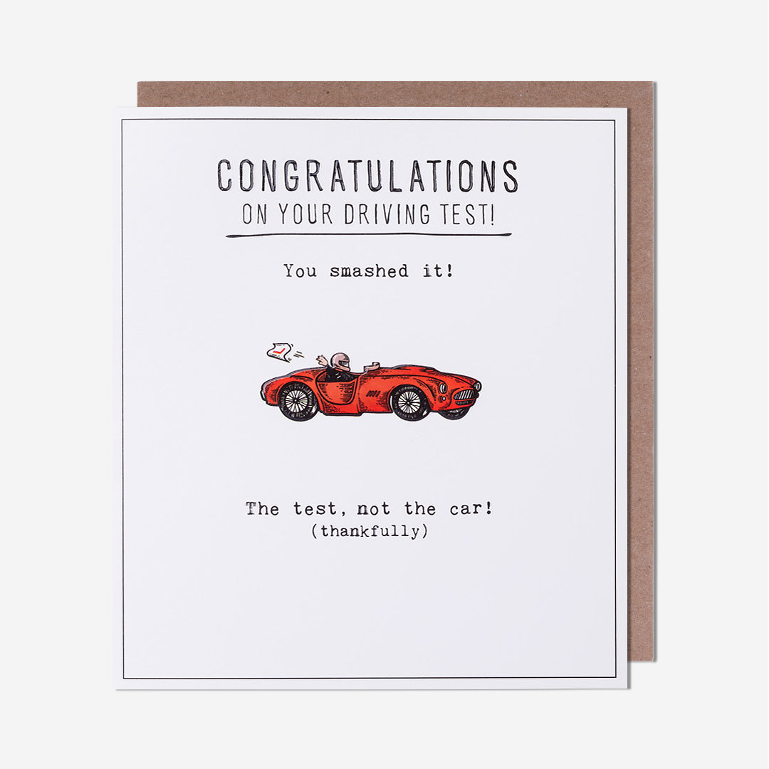 Smashed It Driving Test  Congratulations Card