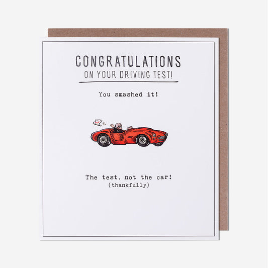 Smashed It Driving Test  Congratulations Card
