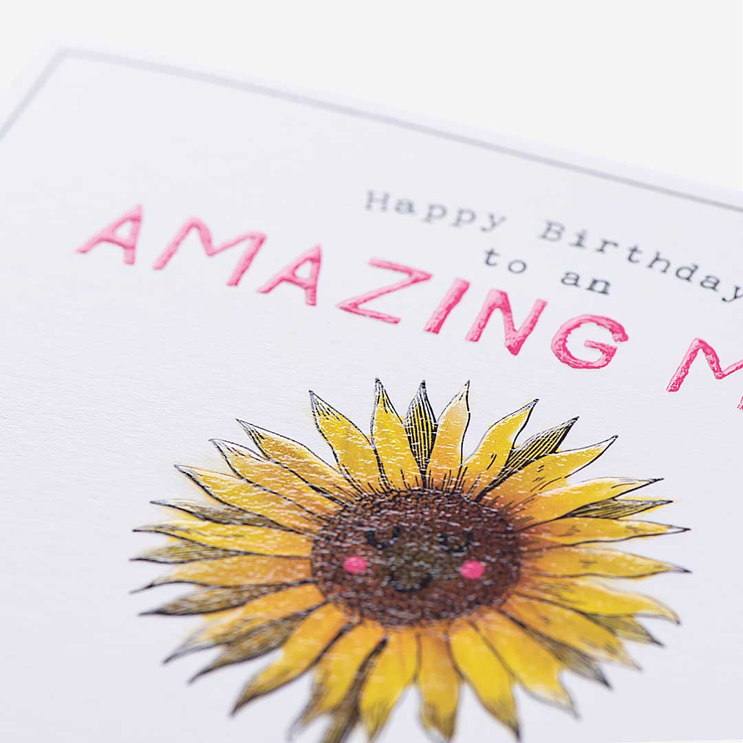 Sunflower Amazing Mum Birthday Card