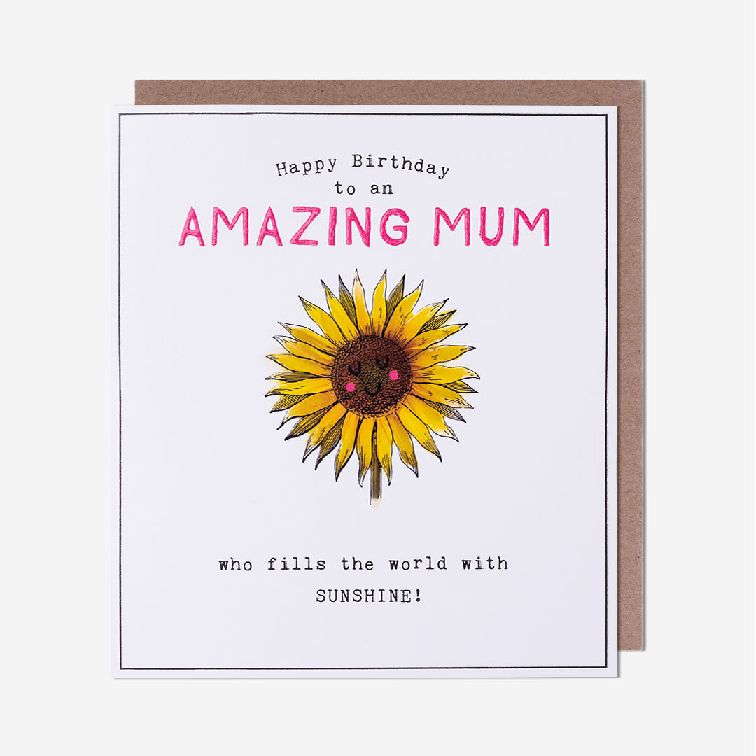 Sunflower Amazing Mum Birthday Card