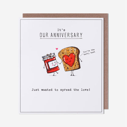 Spread The Love Jam & Toast Our Anniversary Card