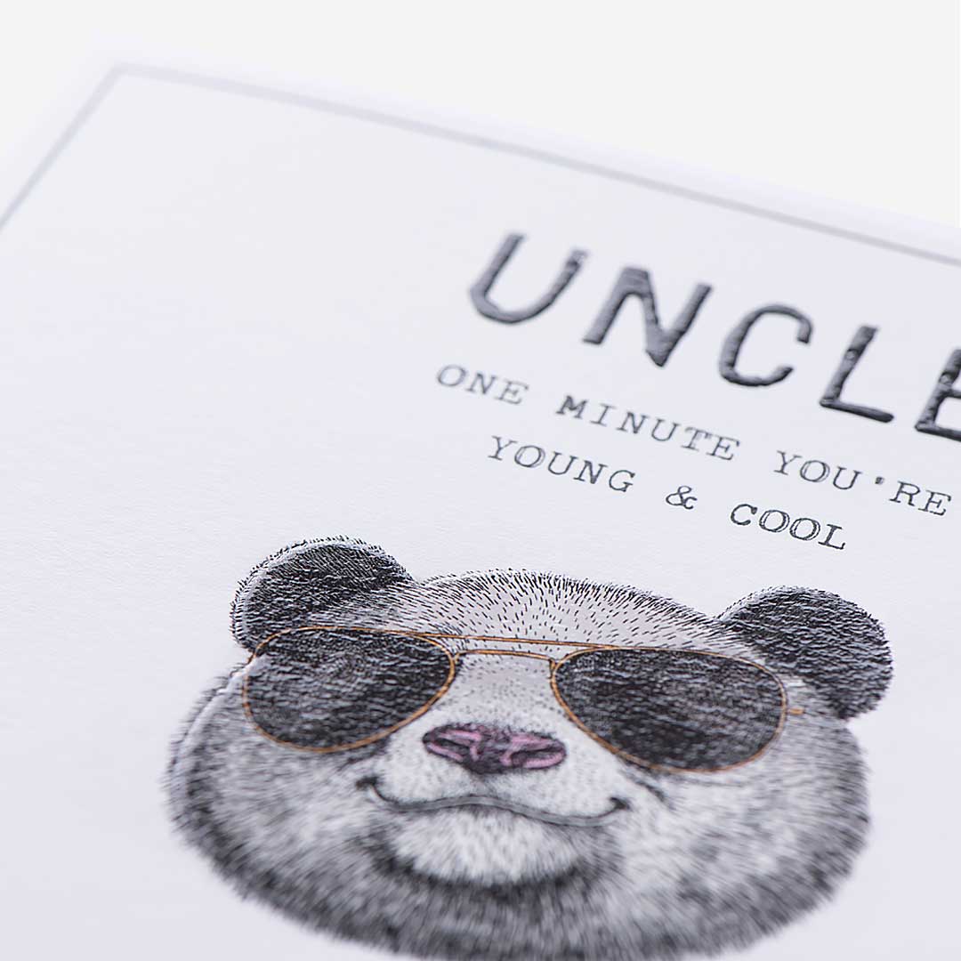 Panda Young & Cool Uncle Birthday Card