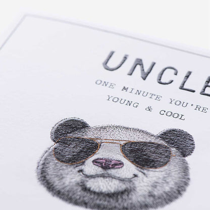 Panda Young & Cool Uncle Birthday Card