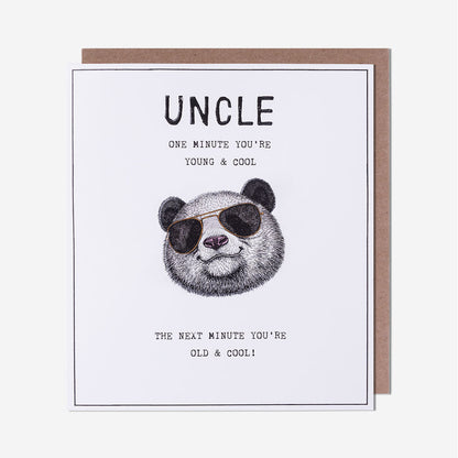 Panda Young & Cool Uncle Birthday Card