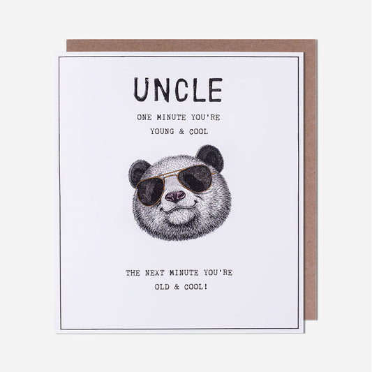 Panda Young & Cool Uncle Birthday Card