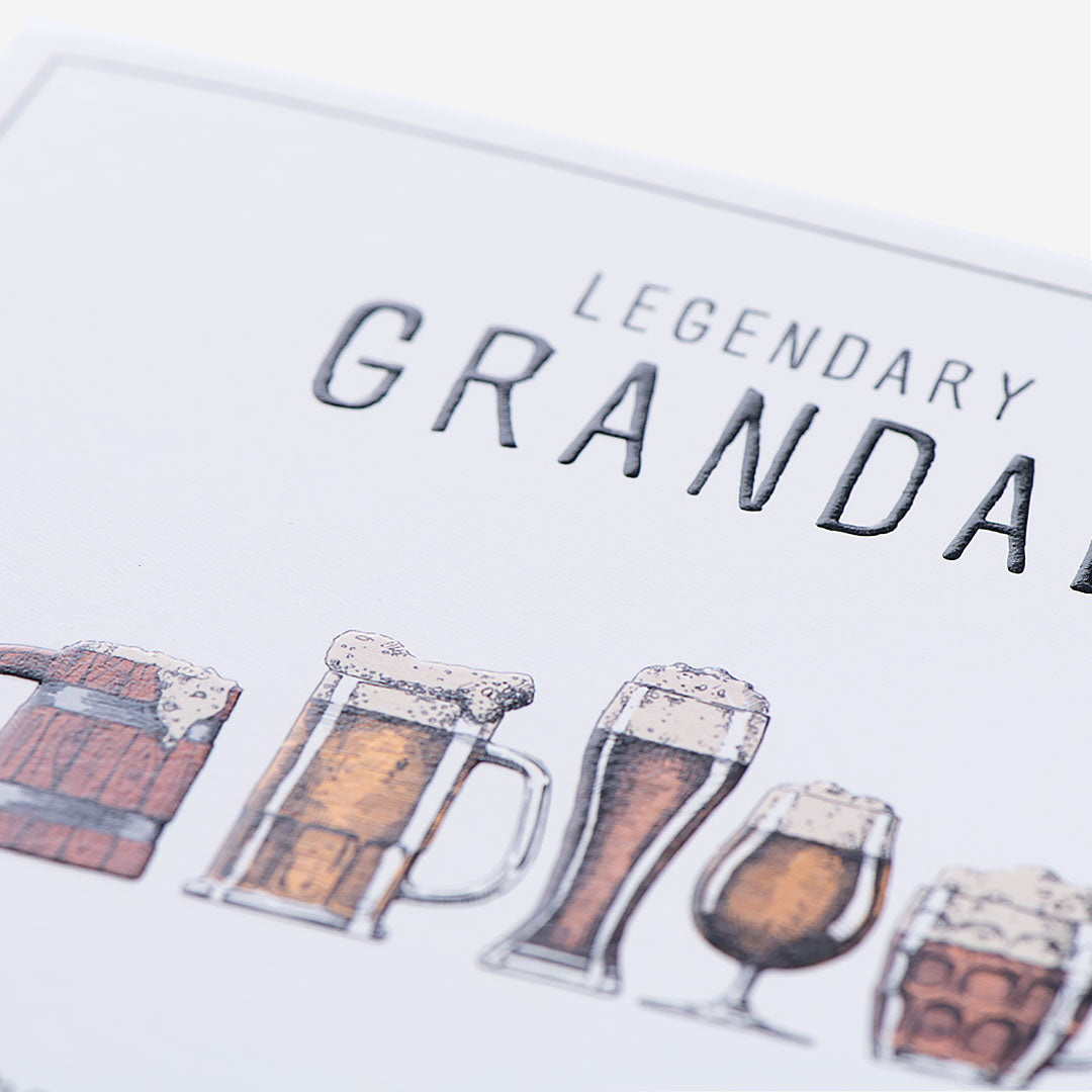 Legendary Grandad Beer Birthday Card