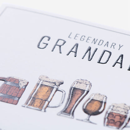 Legendary Grandad Beer Birthday Card
