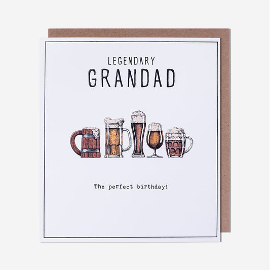 Legendary Grandad Beer Birthday Card