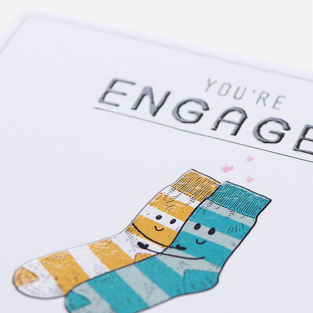 Pair Of Socks Engagement Card