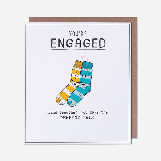 Pair Of Socks Engagement Card