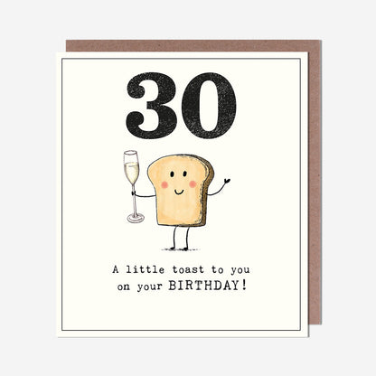 Little Toast To You 30th Birthday Card