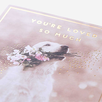 Dog With Flowers Loved So Much General Card