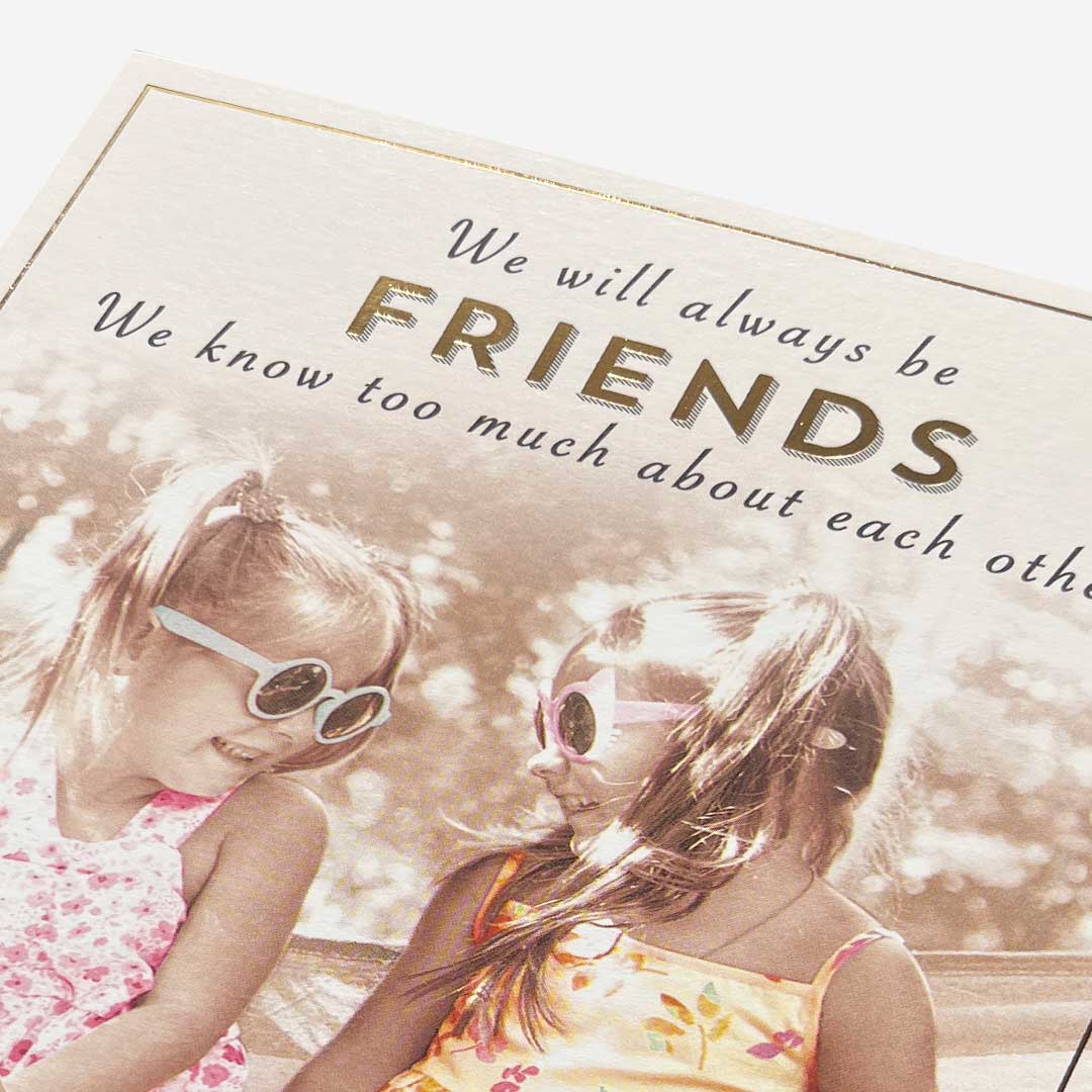 Friends With Sunglasses Sitting In Hammock Card