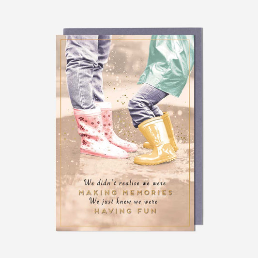 Making Memories Wellies In The Rain General Card