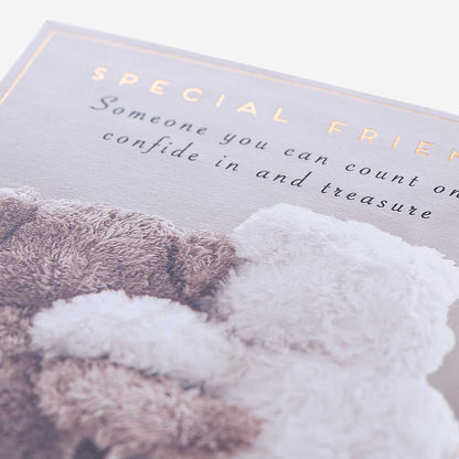 Teddy Bears Hugging Friend Card