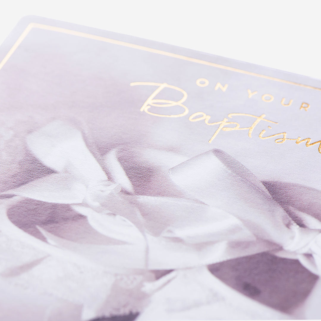 Baby Booties Baptism Card