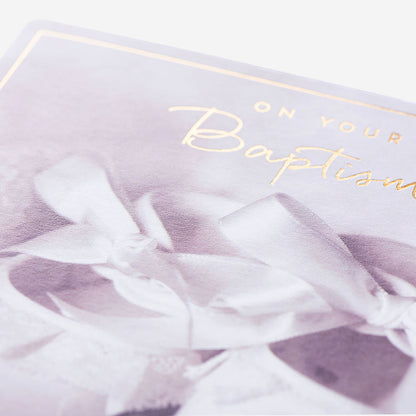 Baby Booties Baptism Card